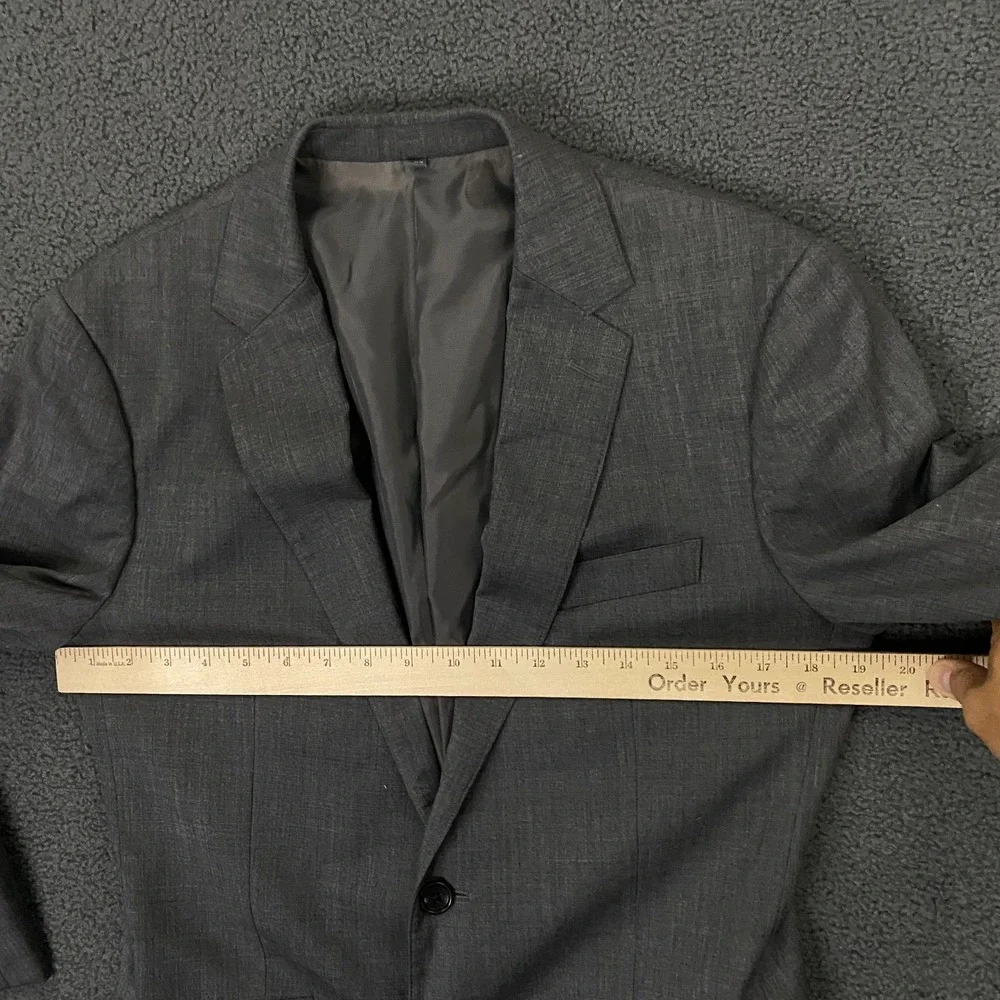 Bonobos Jetsetter Wool Suit 38R Slim Fit 32x34 Solid Gray Stretch 2 Piece
